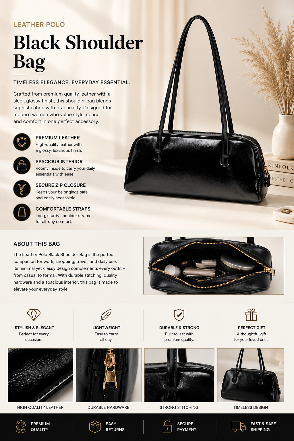 Black Polo Bag